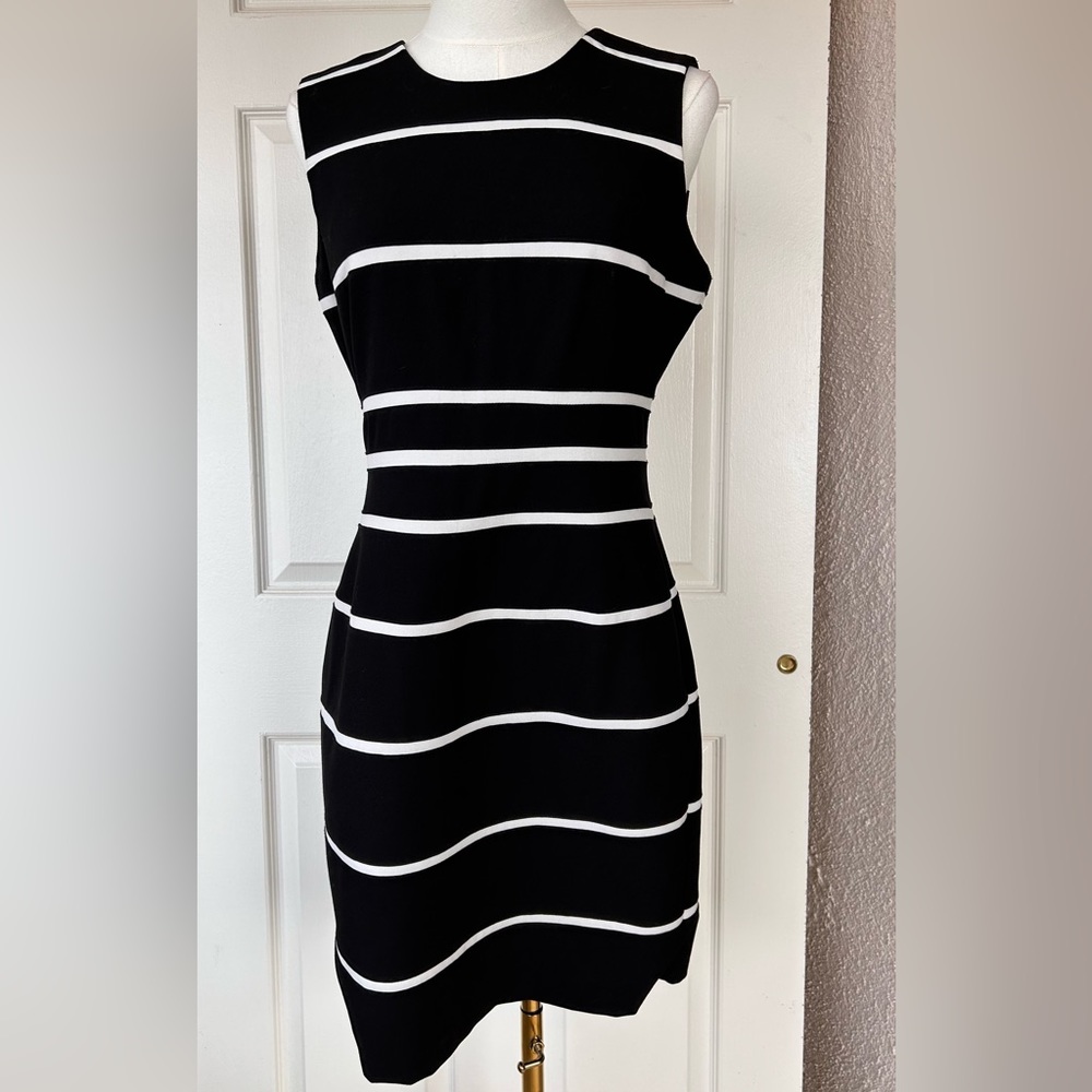 Calvin Klein Sheath Dress Full Zip Back Size 6‎
